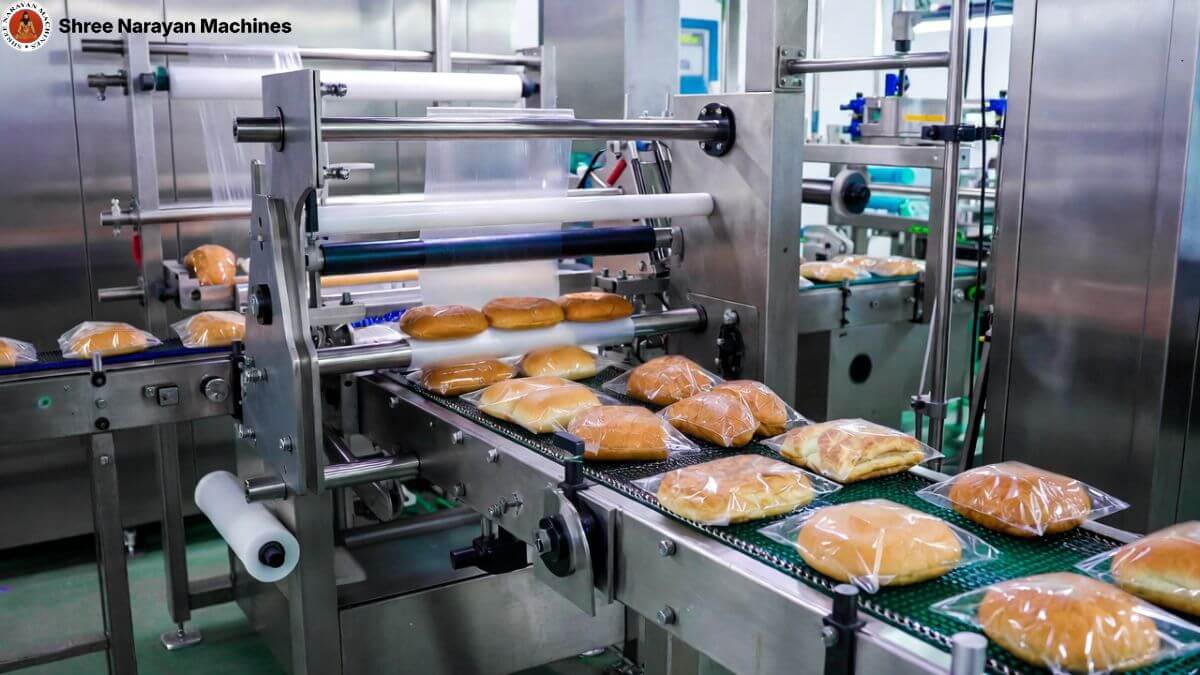 flow wrap machine for bakery products